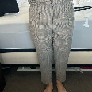 Ann Taylor Black and White Dress Pants Tailored Fit